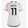 Juventus Filip Kostic #11 Bortedrakt Kvinner 2023-24 Kortermet